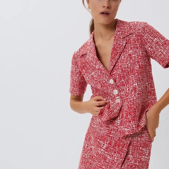 STAUD Nicola Red Top S - Picture 3 of 8